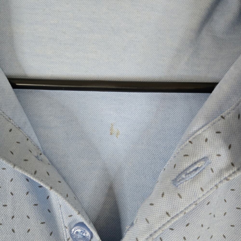 Travis Mathew Polo Mens Medium Blue Shirt Golf Office Polo Shirt 0841 - Picture 4 of 11